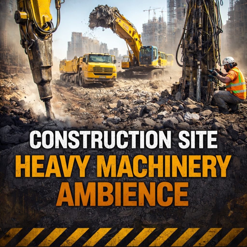 Construction Site Heavy Machinery Ambience Album Cover
