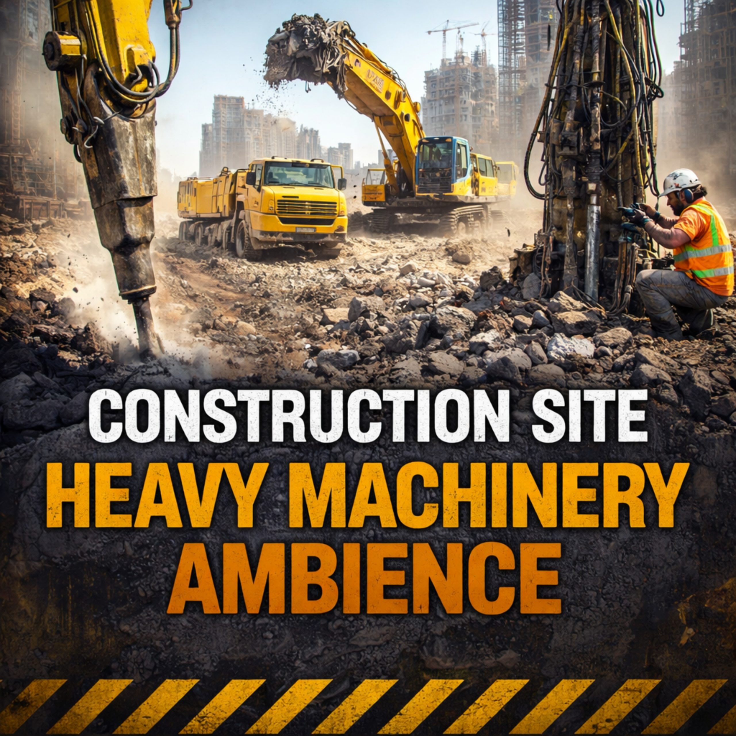 Construction Site Heavy Machinery Ambience Album Cover